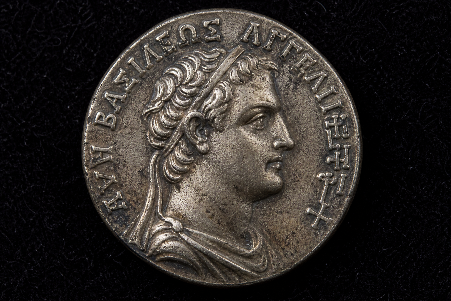 AI HD Indo-Greek silver tetradrachm — ancient India