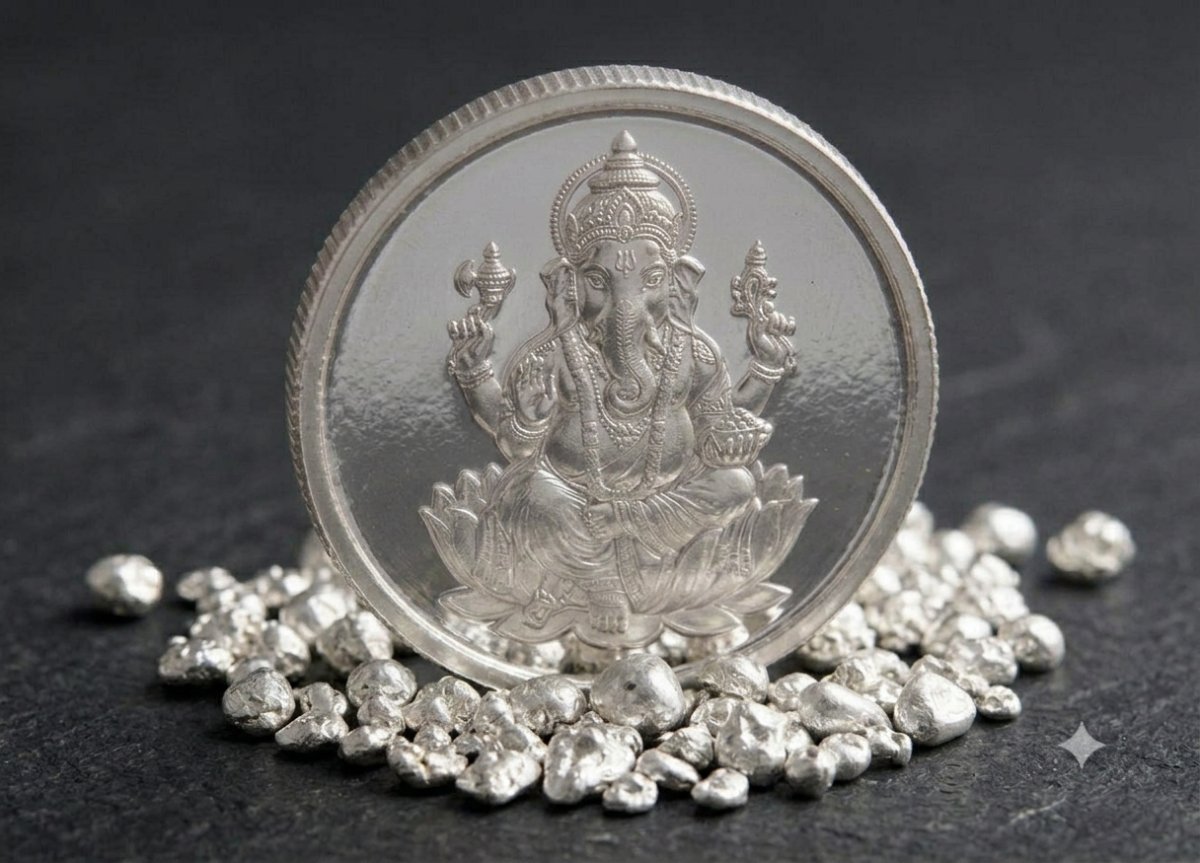 PMJ SILVER FINE COIN LAKSHMI GANESH — photo 3